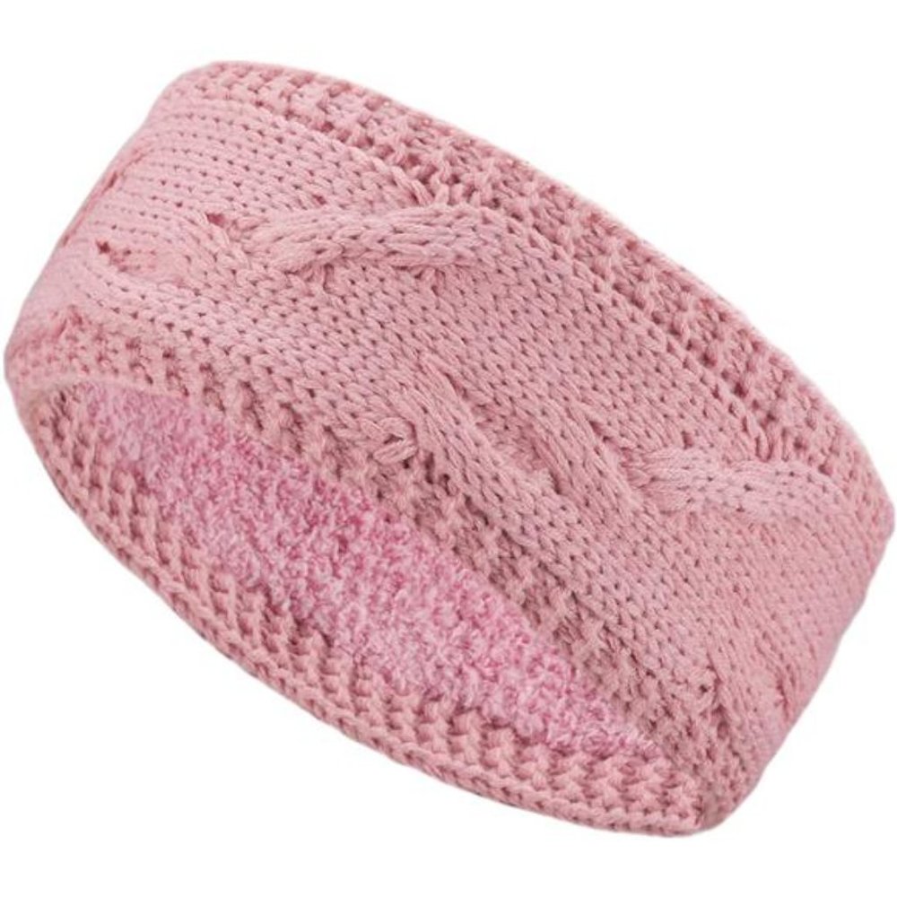 Womens Chic Cold Weather Enhanced Warm Fleece Lined Crochet Knit Stretchy